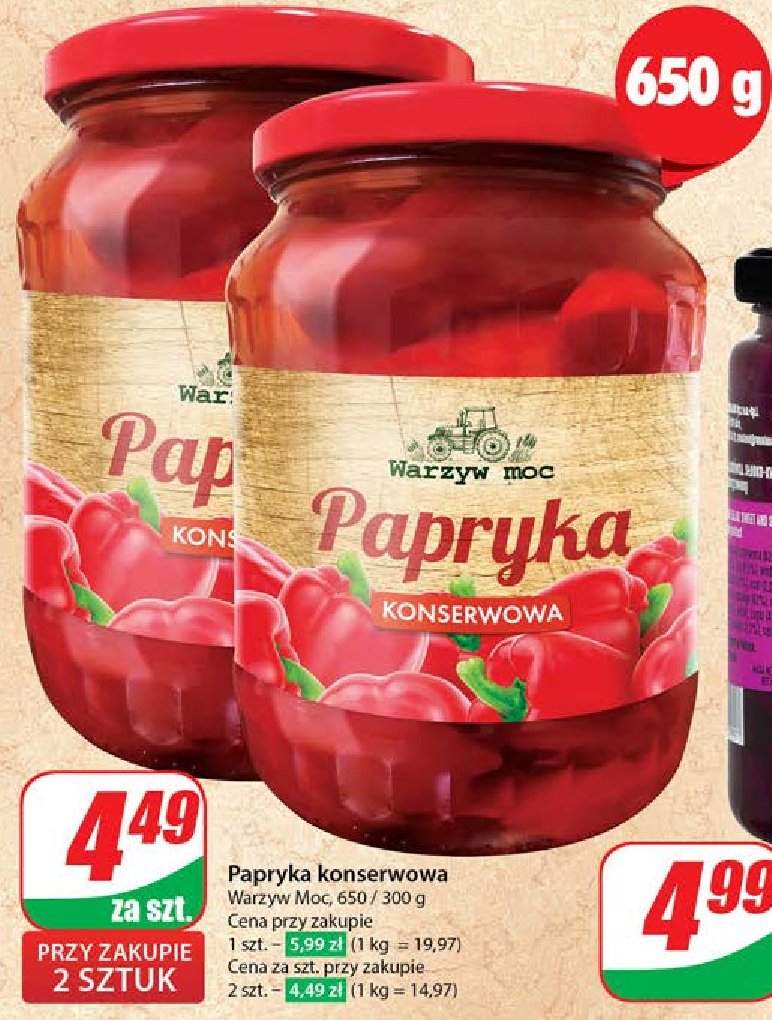 Papryka konserwowa Warzyw moc promocja w Dino