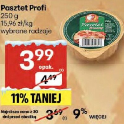 Pasztet Profi wybrane rodzaje promocja w Delikatesy Centrum