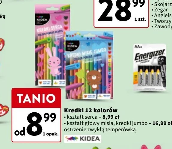 Kredki trójkątne jumbo Kidea promocja