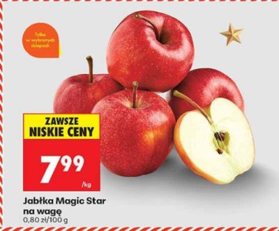 Jabłka Magic Star na wagę promocja w Biedronka