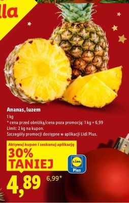 Ananas luzem promocja w Lidl