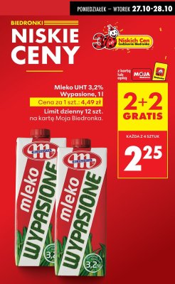 Mleko UHT 3,2% Wypasione, 1 l promocja w Biedronka