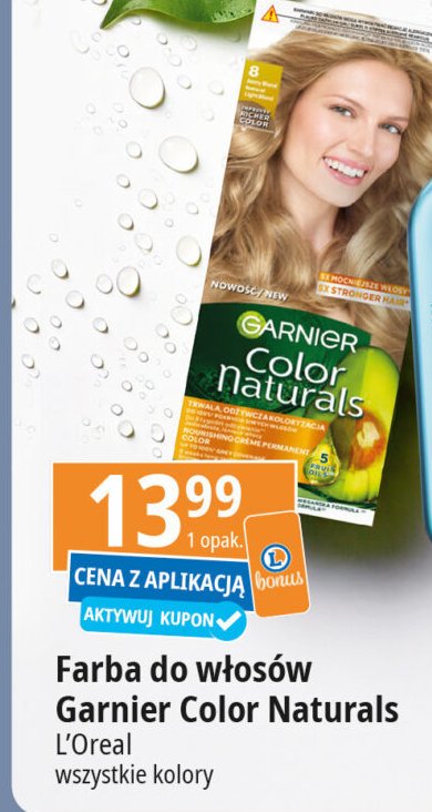 Farba do włosów 8 jasny blond Garnier color naturals promocja w Leclerc