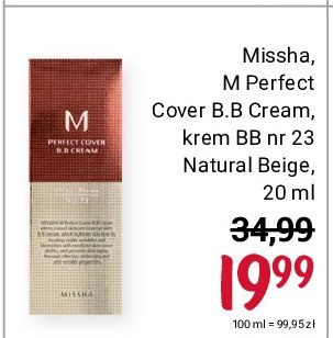 Krem bb no.23 Missha m perfect cover bb cream promocja