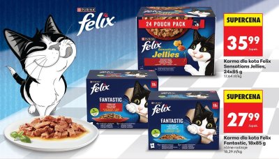 Karma dla kota Felix Sensations Jellies, 24x85 g promocja w Biedronka