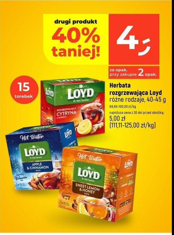 Herbata hot winter apple & cinnamon Loyd tea the magic experience promocja