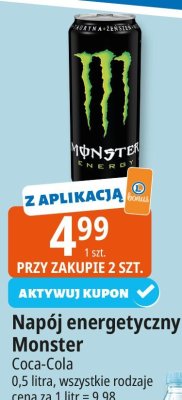 Napój energetyczny Monster energy promocja w Leclerc