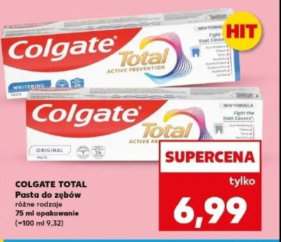 Pasta do z臋b贸w whitening Colgate total promocja