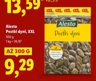Pestki dyni Alesto XXL promocja w Lidl