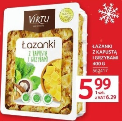 Łazanki z kapustą i grzybami Virtu 400 g promocja w Selgros