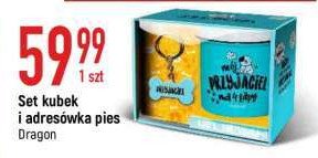 Kubek i adresówka pies Dragon promocja
