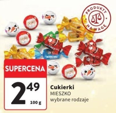 Cukierki Mieszko wybrane rodzaje promocja w Intermarche