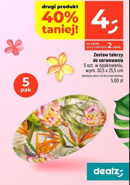 Talerze do serwowania 30.5 x 25.5 cm promocja