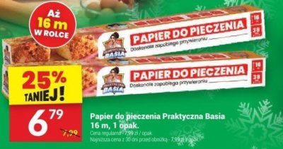 Papier do pieczenia Praktyczna Basia 16 m, 1 opak. promocja w Twój Market