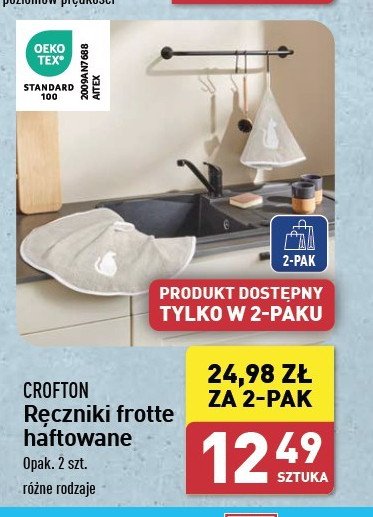 Ręczniki frotte haftowane Crofton promocja