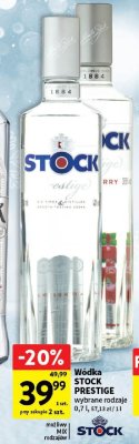 Wódka STOCK PRESTIGE wybrane rodzaje 0,7 l promocja w Intermarche