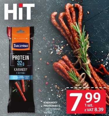 Kabanosy proteinowe Tarczyński Protein 32g 80g promocja w Selgros