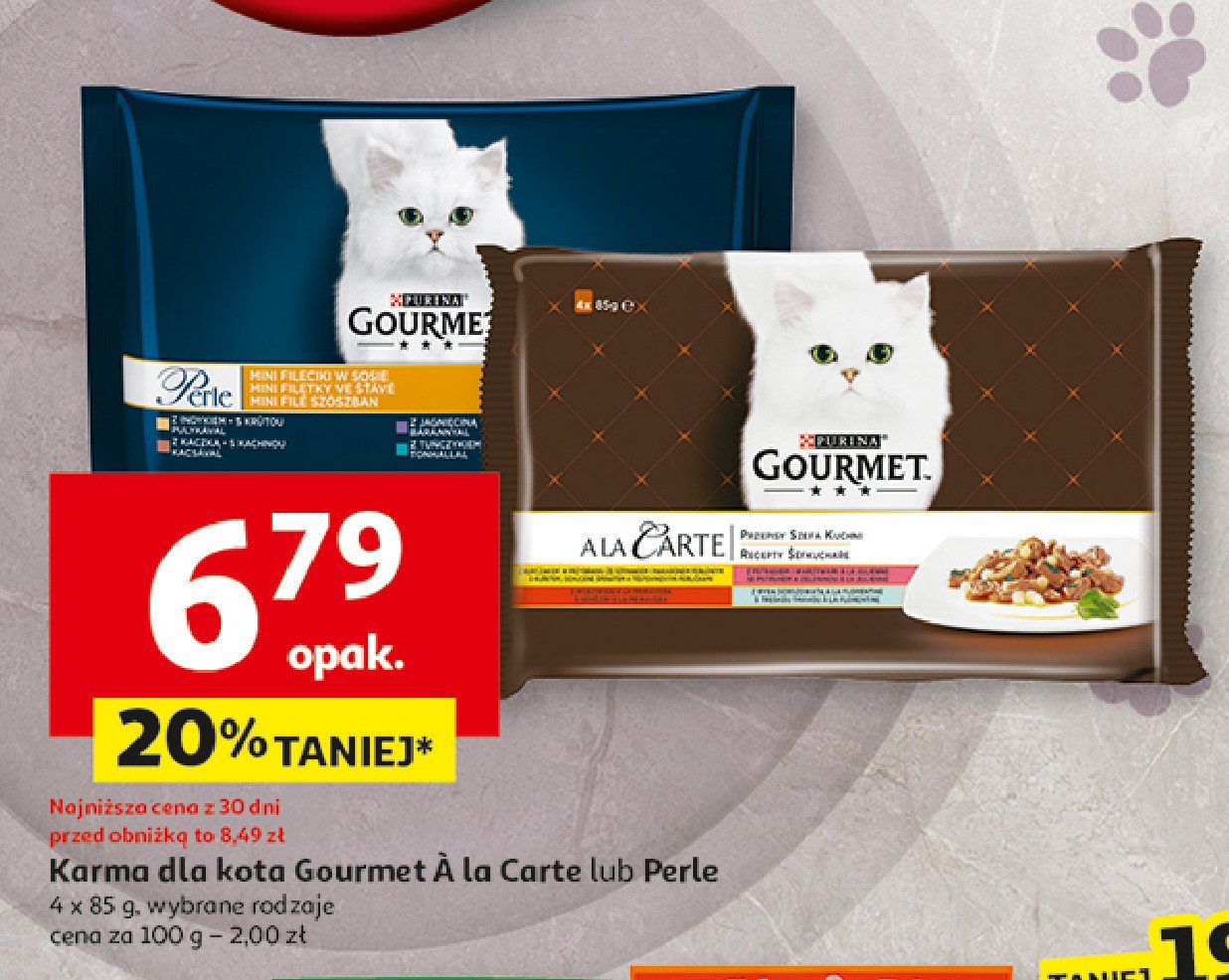 Karma dla kota mięsny duet Purina gourmet perle promocja