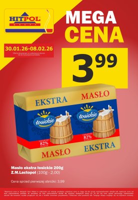 Masło ekstra łosickie Z.M.Lactopol promocja w Hitpol