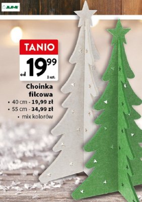 Choinka filcowa promocja w Intermarche