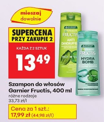 Szampon do włosów Garnier Fructis, 400 ml promocja w Biedronka
