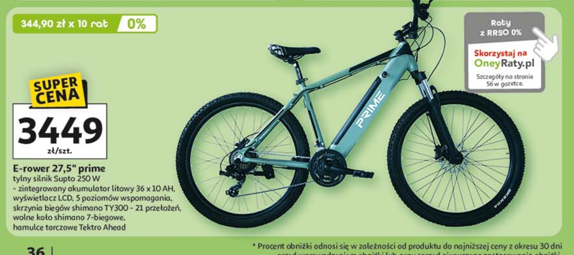 Rower elektryczny prime 27.5" promocja