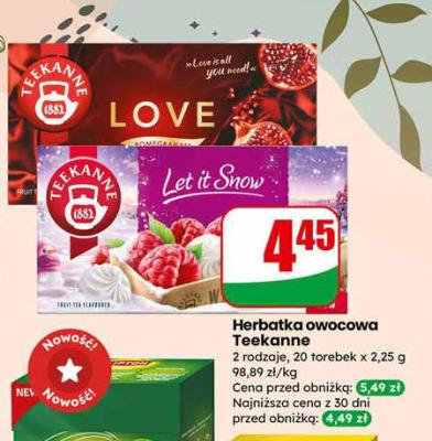 Herbata owocowa Teekanne promocja w Dino