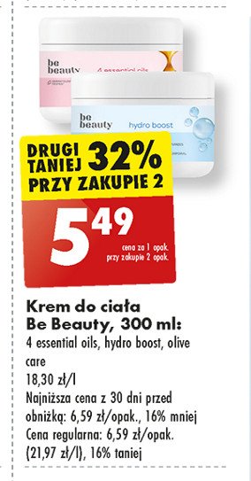 Krem do ciała 4 essential oils Be beauty Be beauty care promocja