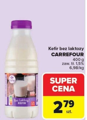 Kefir bez laktozy CARREFOUR promocja w Carrefour