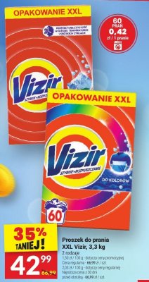 Proszek do prania Vizir XXL, 3,3 kg promocja w Twój Market