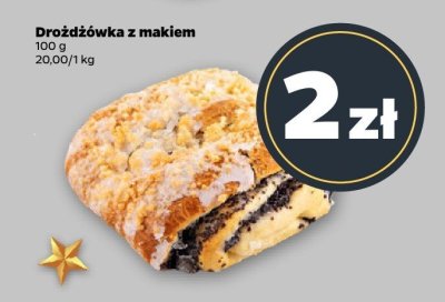 Drożdżówka z makiem promocja w Netto