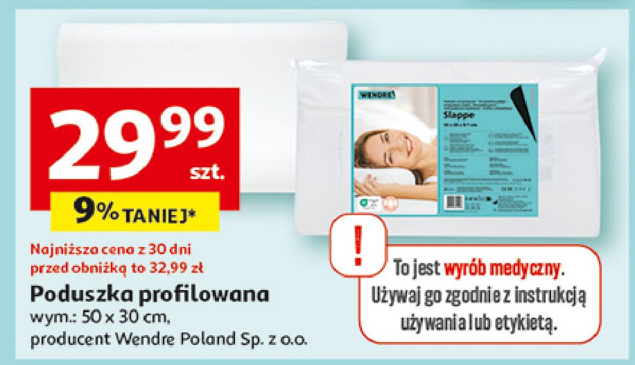 Poduszka profilowana 50 x 30 cm Wendre promocja