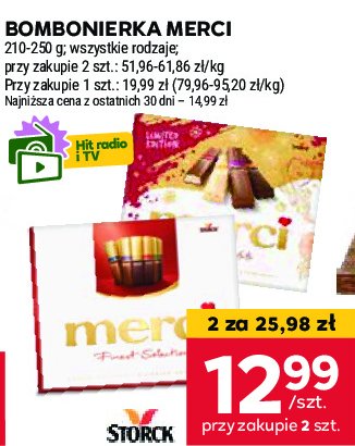 Bombonierka Merci czerwona promocja w Stokrotka