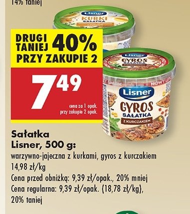 Sa艂atka warzywno-jajeczna z kurkami Lisner promocja