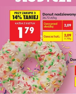 Donut nadziewany, 67 g promocja w Biedronka