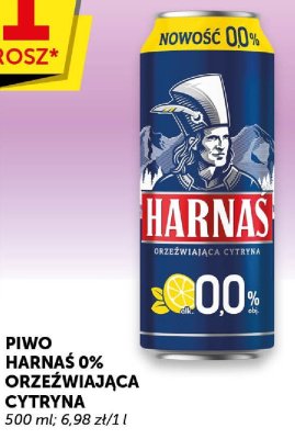Piwo Harnaś 0% orzeźwiająca cytryna promocja w Groszek