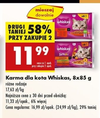 Karma dla kota kremowe wariacje kurczak i warzywa + jagni臋cina i indyk Whiskas tasty mix promocja