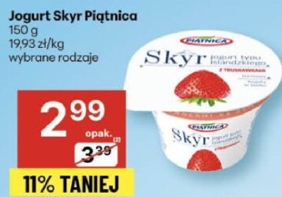 Jogurt Skyr Piątnica promocja w Delikatesy Centrum