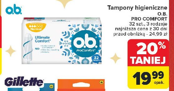 Tampony normal O.b. promocja w Carrefour Market