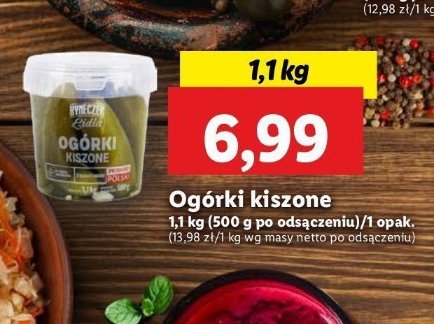 Ogorki kiszone Ryneczek lidla promocja