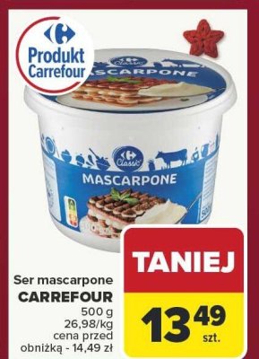 Ser mascarpone CARREFOUR promocja w Carrefour