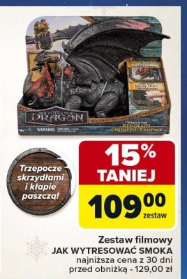 Zestaw filmowy JAK WYTRESOWAĆ SMOKA Trzepoczę skrzydłami i klapię paszczę! promocja w Carrefour