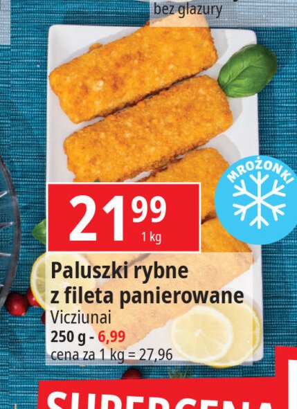 Paluszki rybne panierowane Vici promocja w Leclerc