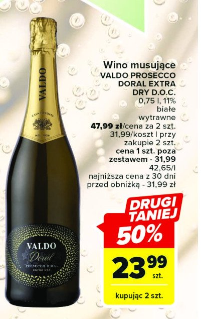 Wino Valdo doral prosecco promocja