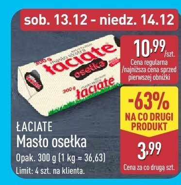 Masło osełka 300 g promocja w Aldi