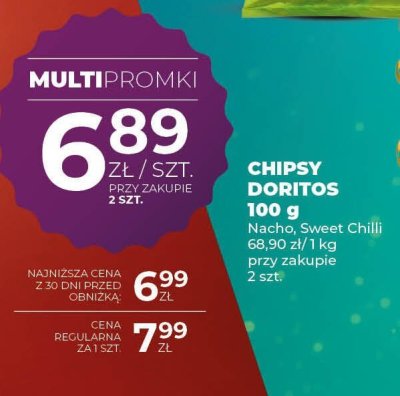 Chipsy Doritos Nacho 100g promocja w Duży Ben
