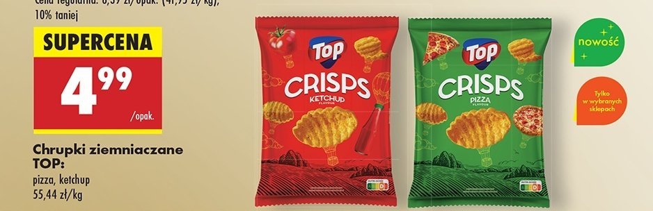 Chrupki crisps pizza Top promocja w Biedronka
