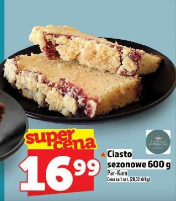 Ciasto sezonowe Par-Kam 600 g promocja w TOPAZ