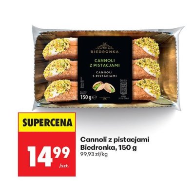 Cannoli z pistacjami Biedronka, 150 g promocja w Biedronka