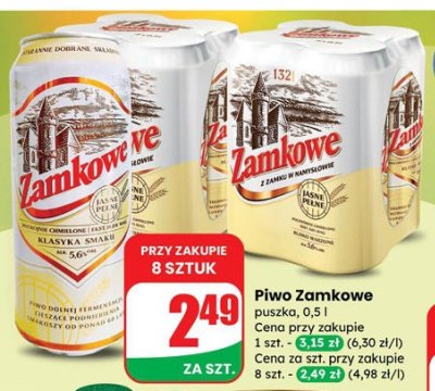 Piwo Zamkowe promocja w Dino